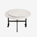 Table ronde extensible avec plateau tournant